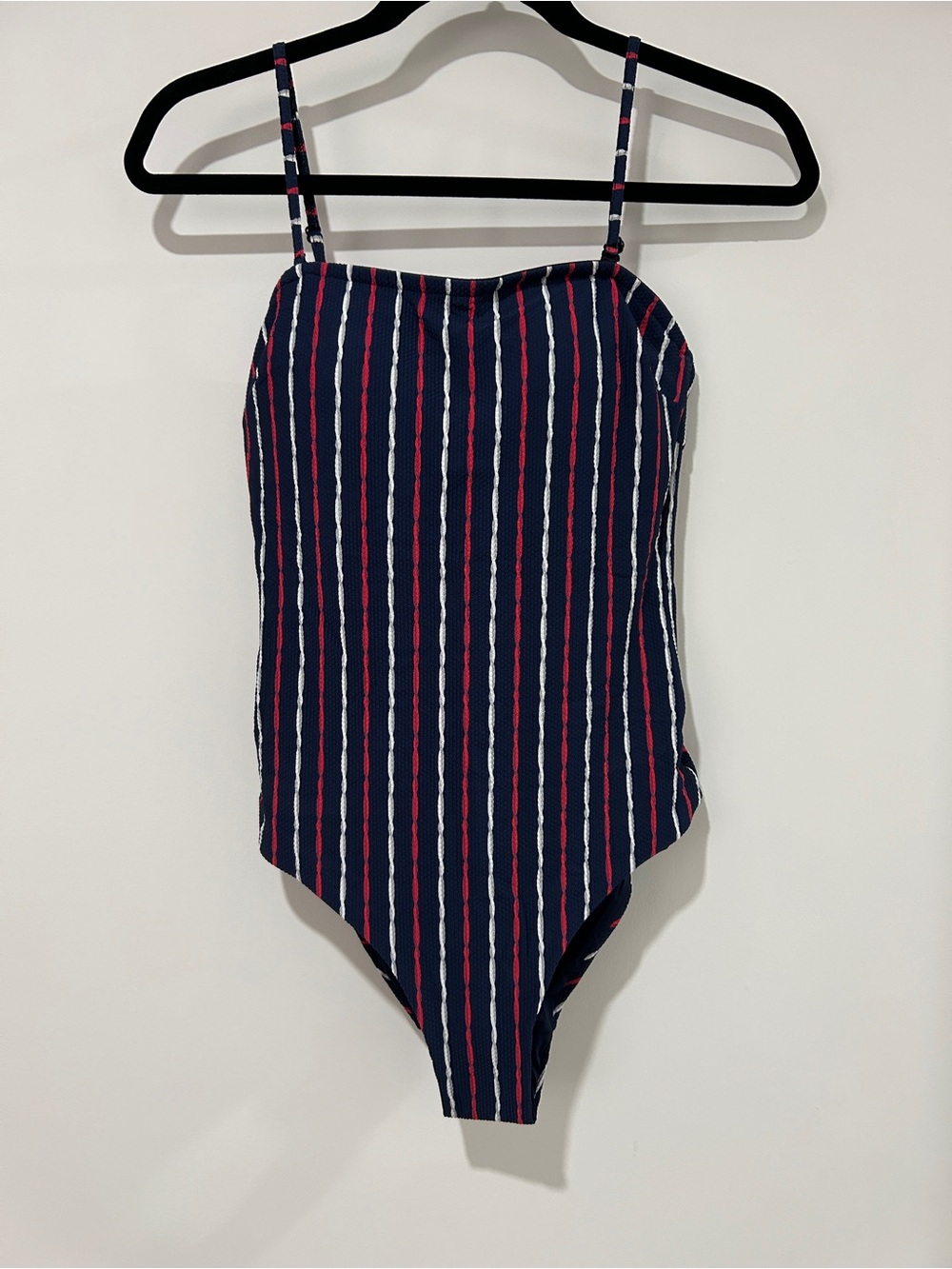 Onia Navy Stripe One-Piece Swimsuit Vertical Stripes Size S